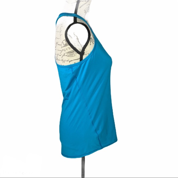 Athleta Aqua Blue Athletic Tank Top Sz S - Picture 2 of 6
